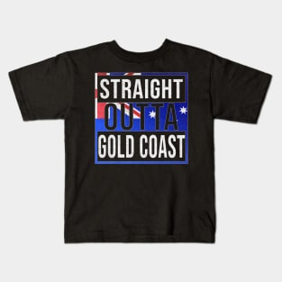 Straight Outta Gold Coast - Gift for Australian From Gold Coast in Queensland Australia Kids T-Shirt